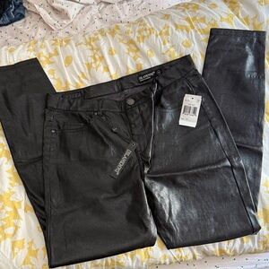 Blank NYC Shiny Black Skinny Jeans